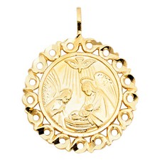 14K Gold Religious Baptism Communion Pendant Charm for Necklace Chain