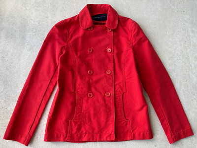 FRENCH CONNECTION Cabanjacke unbenutzt Gr. 10 Baumwolle himbeerrot