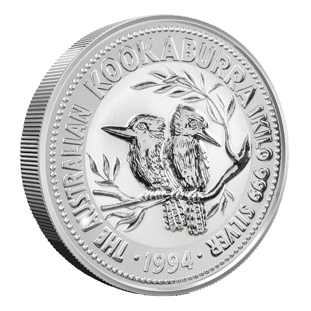 Monedas de lingotes de plata 1994 Kookaburra australiano