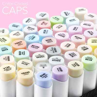 48 Pastel Colors Marker Pen Set Alcohol Art Markers Refillable Dual Tips Sketch