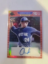 2021 Andrew Painter Pro Set Metal Prospect Auto Crystal Red Parallel Phillies