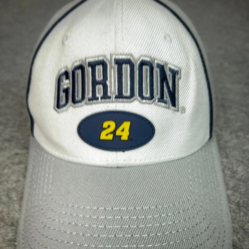 Gorra Jeff Gordon Hombres Blanca Gris Flex Nascar Racing Chase Auténtica Mezcla de Lana Foto 2 de 4