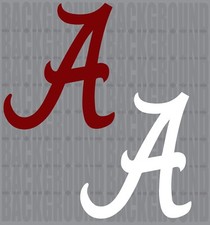 2 Alabama Crimson Cornhole Decals LARGE 12x12.5" Baggo Bean Bag Toss Stickers