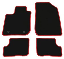 Fußmatten Set für Dacia Sandero 2 2017- Stepway Matten Autoteppiche Rand Rot