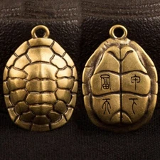 Pure Brass Animal Turtle Shell Pocket Keychain Pendant Key Chain Hanging Craft