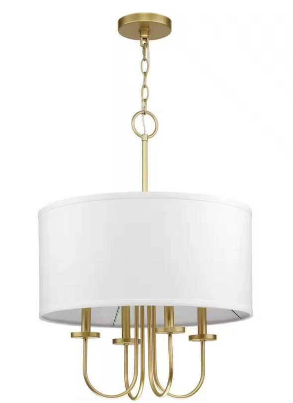 Progress Lighting Odella 20" 4-Light Vintage Gold Traditional Pendant - Image 3 of 3