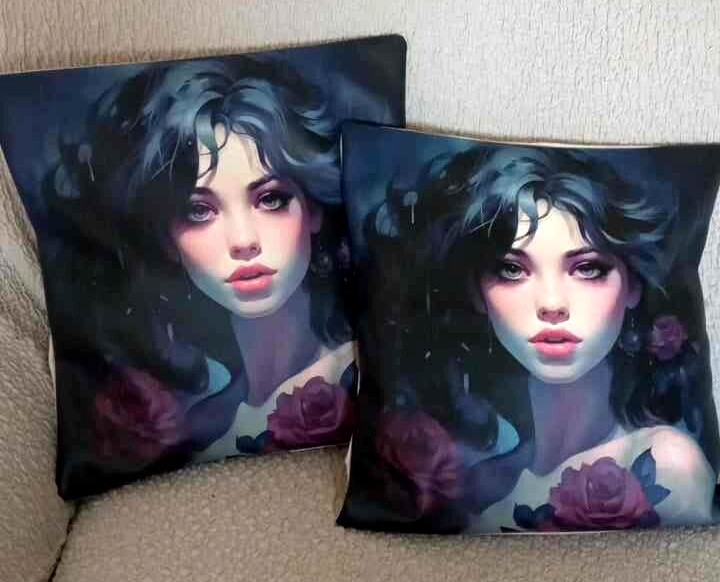 Housse de coussin simili cuir véritable aspect artisanal 40x40 cm par 2