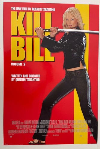 KILL BILL, VOL 2, UMA THURMAN,TARANTINO, RARE 2004 POSTER