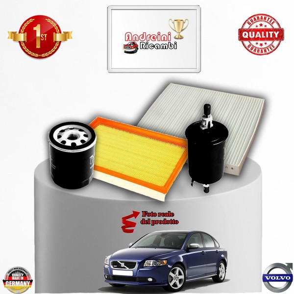 Set Service 4 Filter volvo S40 II 1.8 Flexifuel 92KW 125CV Von 2004-> 2007-image