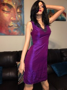 raw silk sheath dress