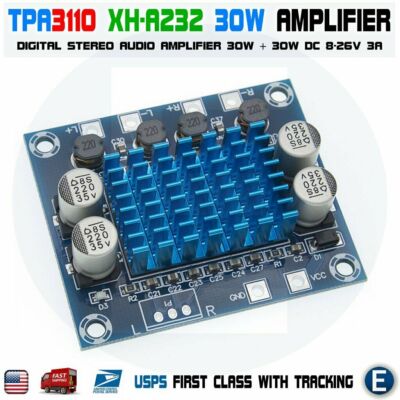 TPA3110 XH-A232 30W Digital Audio Stereo Amplifier Module Board Dual Channel DIY