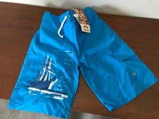 NWT  S NEW Appaman Blue Ship Swim Shorts Boys Kids 4 5