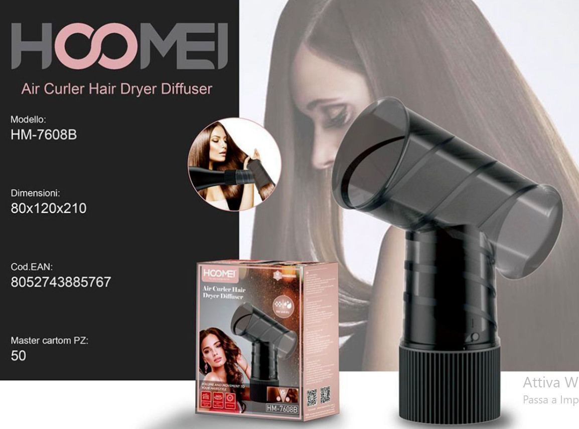 Diffusore Capelli Ricci Wind Spin HM-7608: Addio Crespo, Benvenuti Boccoli