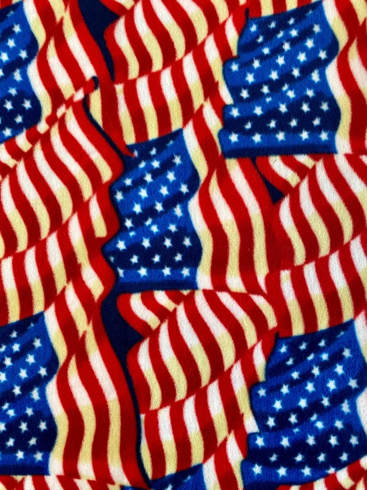 ZooFleece American Flag USA America Red White Blue Throw Bedding Blanket 50X60" - Image 3 of 4