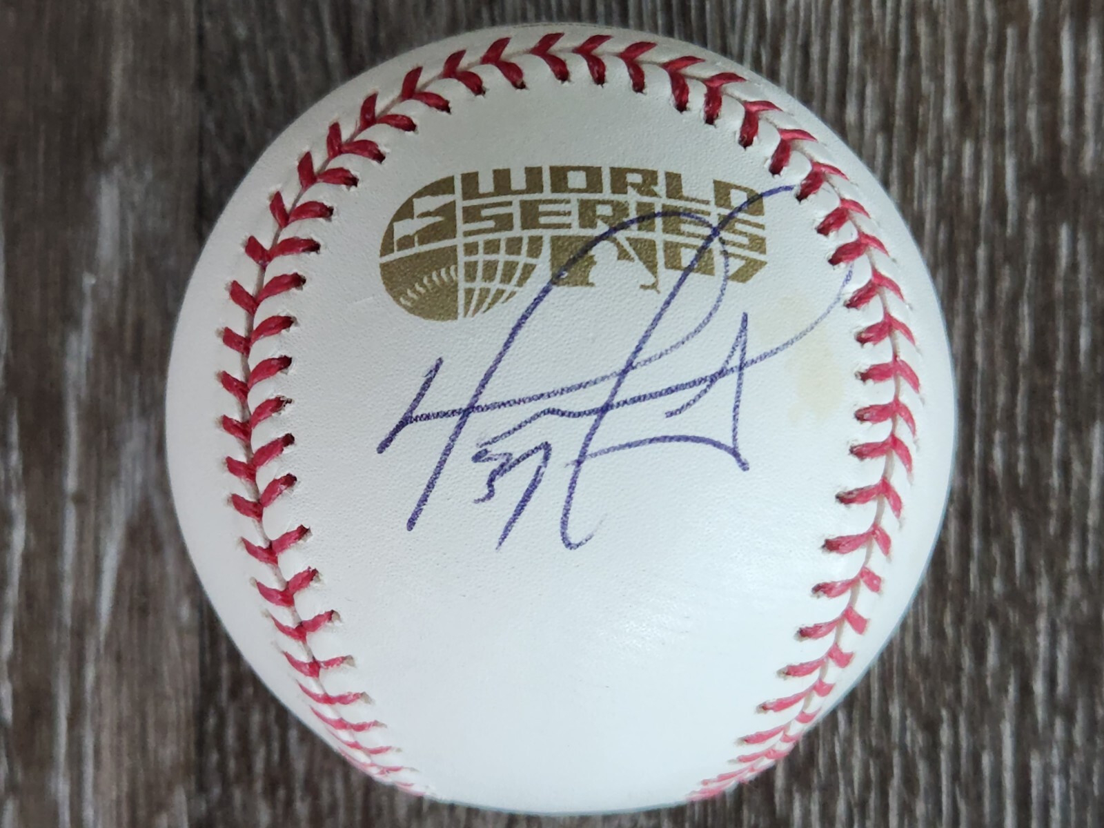 David Ortiz Autographed Signed Boston Red Sox 2007 World Series Official MLB Baseball -Beckett QR code 