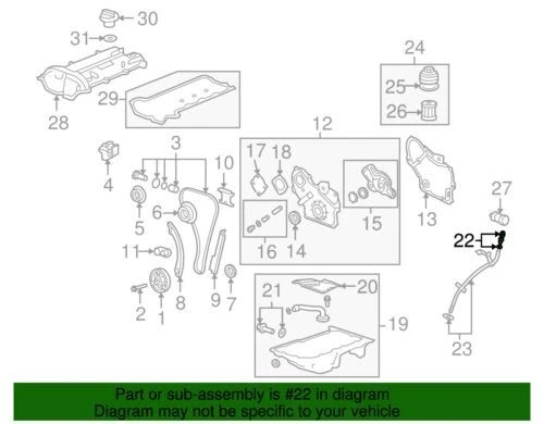 Tubo guía genuino GM 2010 Chevrolet Saturn Cobalt Sky Base LS LT 2,2 L 12625479 Foto 2 de 2