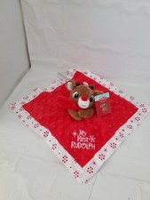 My First Rudolph the Red-Nosed Reindeer Rattle Lovie Snuggle Security Blanket