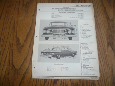1961 Plymouth Motor's Car Crash Book Pages - Vintage