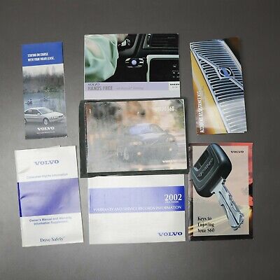 Original Volvo Owner's Manual Book Set w/Gray Case for Volvo S60 2002