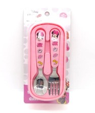 Disney Minnie Mouse Child's Girl's Cutlery Set with Travel Case New