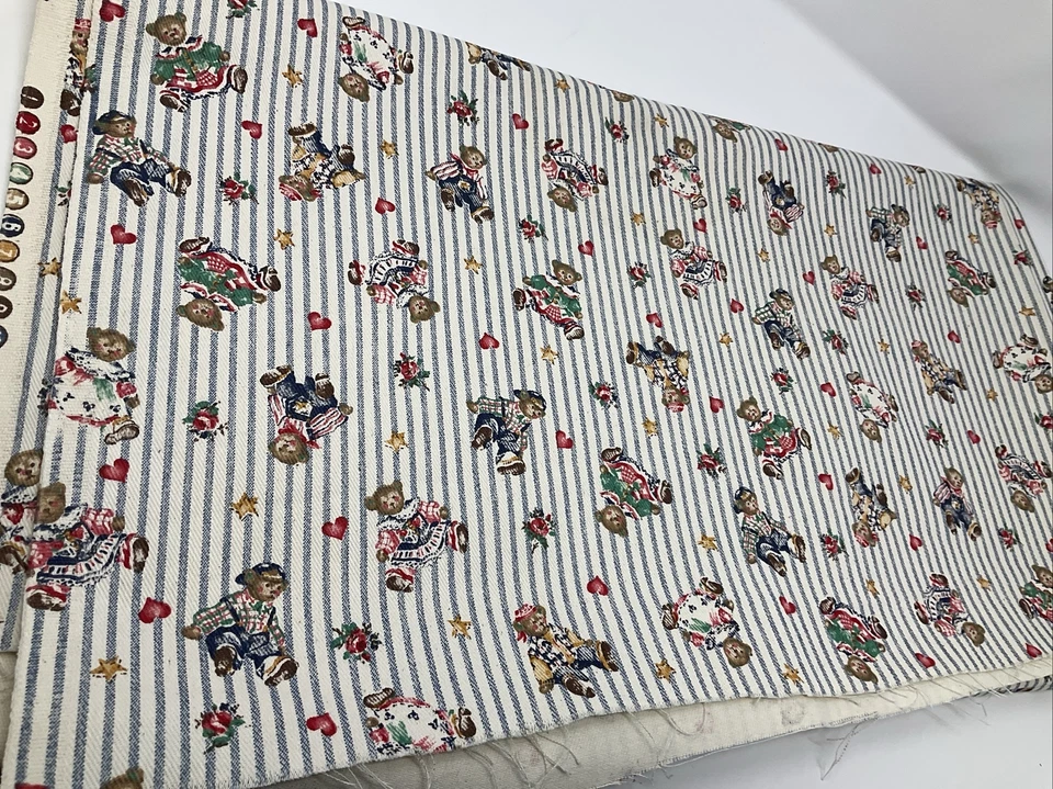 VTG Beloved Bears by Marcus Bros Textiles Single Very Hard to Find BTHY 44”x9’ - Image 4 of 4