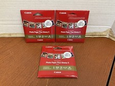 LOT 3 Canon 20-Sheets 3.5x3.5-inch Plus Glossy II Square Photo Paper