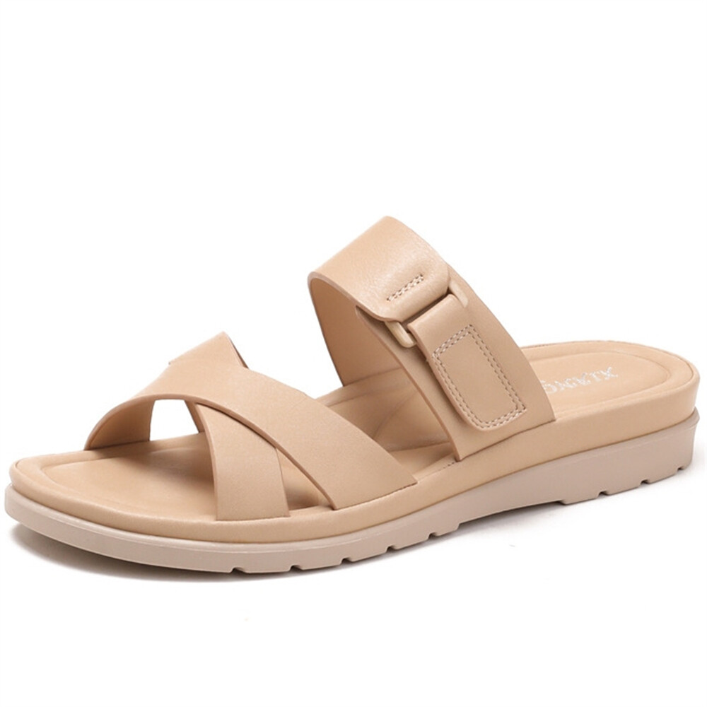 SAOLA Ciabatte donna piatte comode suola spessa cinturino fibbia estate casual scarpe spiaggia