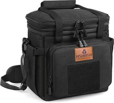 Tactical Lunch Box Large Expandable Insulated Waterproof 20 Cans/15 L Black