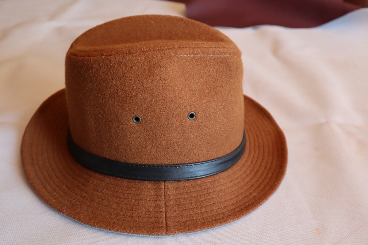 Chestnut Brown Wool Felt STETSON Fedora Style Hat Size 7 - 7.5 or
