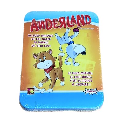 New: Anderland Card Game Dutch - French Amigo Tin Family Dutch