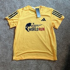 Womens Size Small Adidas Wings For Life World Run Shirt Orange JI7631