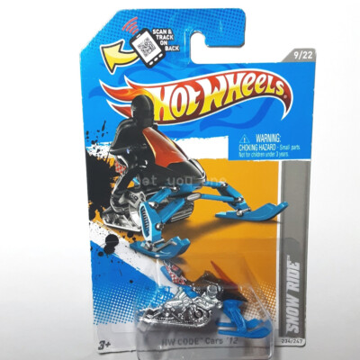 NEW 2012 Hot Wheels SNOW RIDE Black/Blue Code Cars #9/22 #234/247 Diecast 1:64