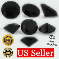 Loose Round Cut Black Onyx CZ Stone Single Cubic Zirconia Birthstone Shape