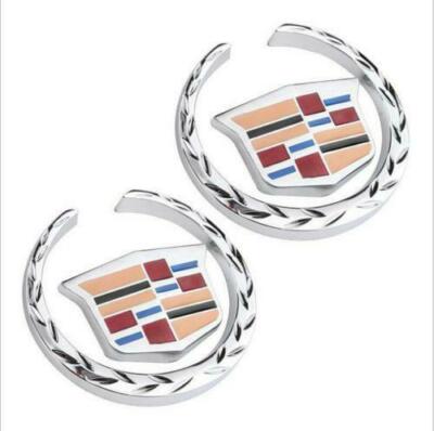 NEW 2X C.adillac 3D Emblem Badge Graphics Decal Car Sticker SRX ATS CTS XTS