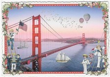 Postcard Glitter Tausendschoen San Francisco ...