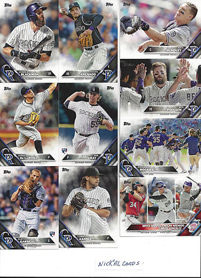 2016 Topps 1 & 2 Colorado Rockies Team Set Story Arenado Blackmon Jon Gray RC 23
