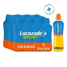 LUCOZADE Sport Orange Energy Drink 500mL Sport Cap Bottles Case (PACK OF 12)