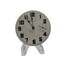 Waltham No 610 16s Movement Sunk Metal Dial Hands Pocket Watch Parts 942