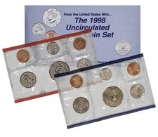 1998 US Uncirculated Mint Set 10 Coin United States Philadelphia Denver P & D