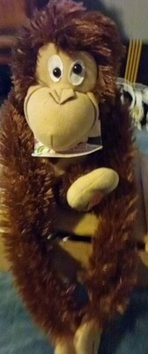 Vintage Hang Around Your Neck Monkey Plush, Makes Monkey Noises - WORKS!