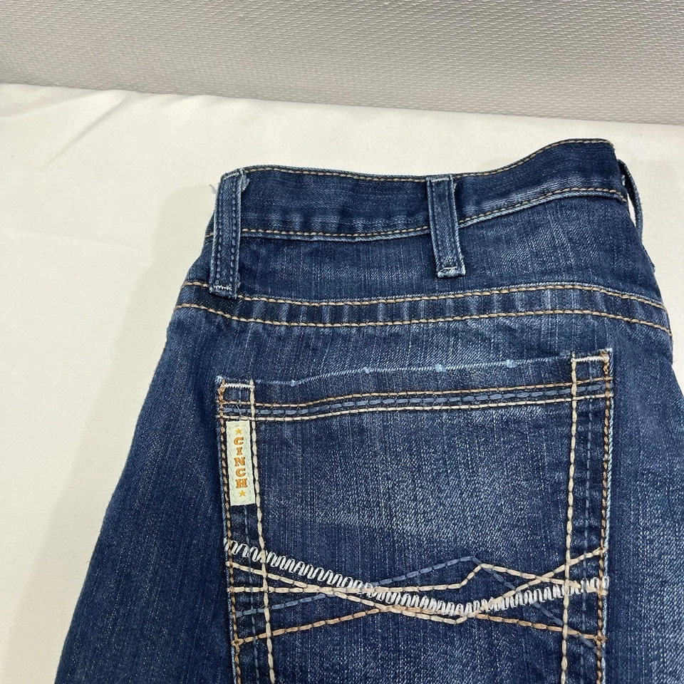 Pantalones de mezclilla Cinch Grant para hombre 36x34 azul calce relajado pierna recta vaquero occidental Foto 2 de 4