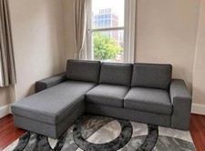 IKEA Grey Corner Sofa with Reversible Chaise – Excellent Condition – RRP £999
