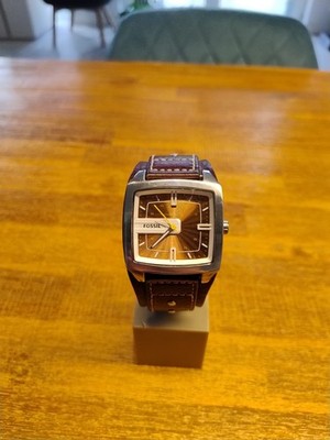 Fossil Uhr Vintage Retro, Herren, JR9990, neue Batterien, Lederband, 