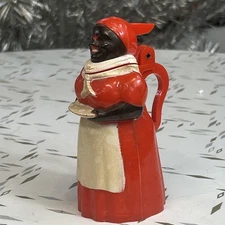 Vintage F & F 1950’s Hard Plastic Syrup Creamer Pitcher Old Woman