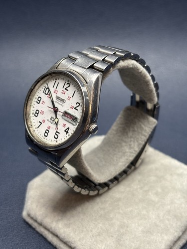 Vintage Seiko 7546-8069 Railroad Approved Stainless Steel Quartz Watch- FOR PART - Picture 6 of 12