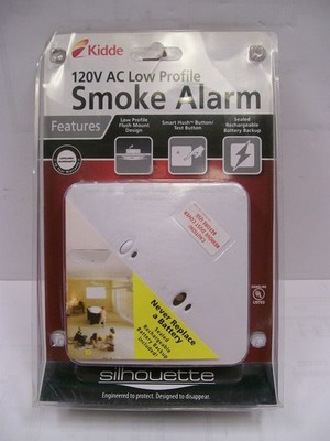 NOS KIDDE #KN-SMFM-i KNSMFMi 120V AC Low Profile Smoke Alarm Silhouette  SAU3308