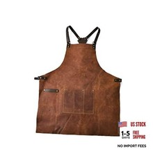 Leather Apron Barista Barber BBQ Barbecue Tan