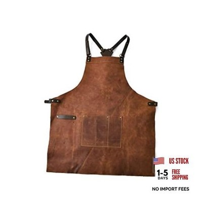 Leather Apron Barista Barber BBQ Barbecue Tan