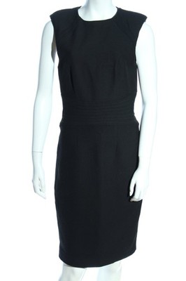 ZARA BASIC Etuikleid Damen Kleid Gr. DE 34 schwarz Business-Look