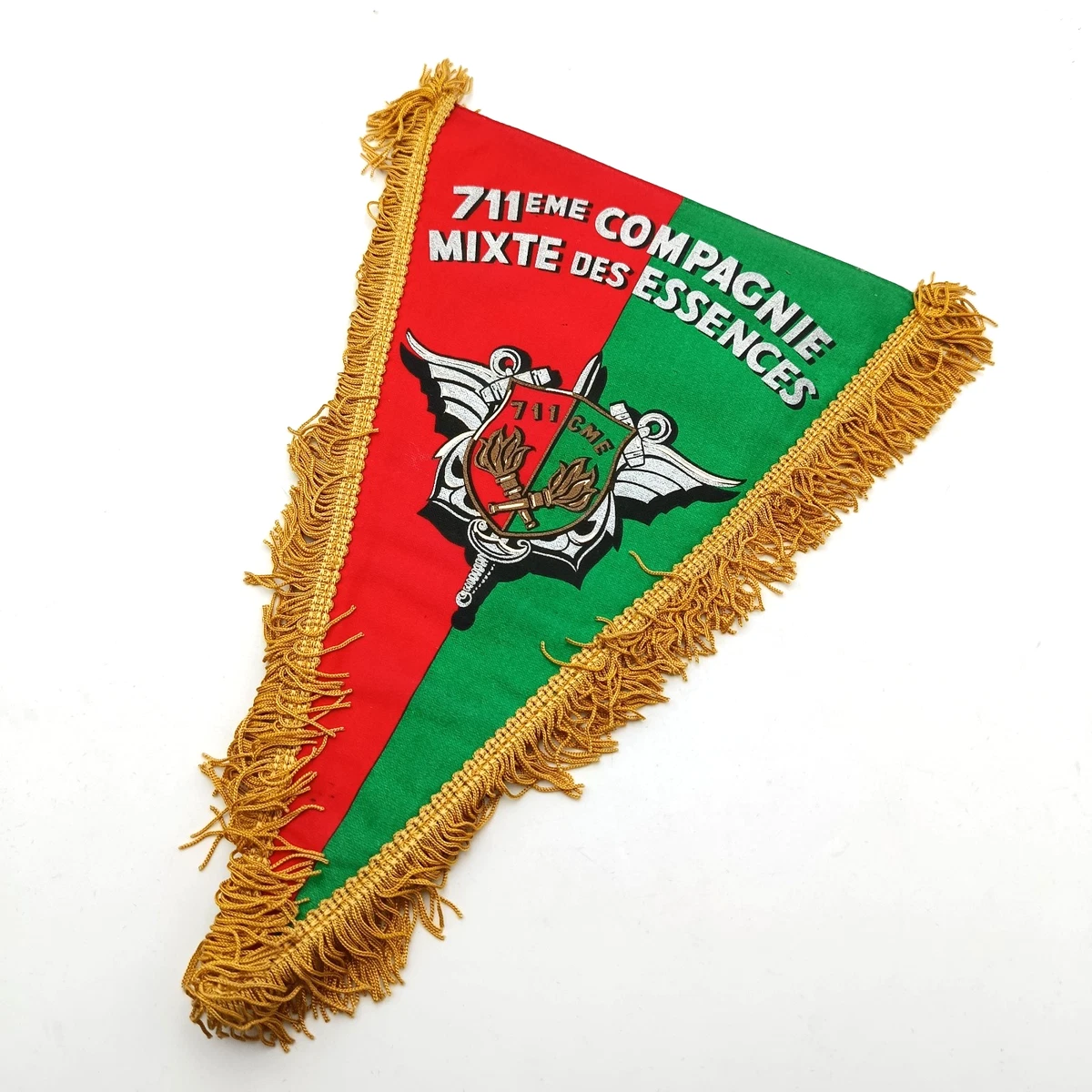 Fanion Militaire Brodé Ancien – 1er RICM (Régiment D'Infanterie Chars De Marine) – France XXème